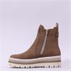 Rieker Platform Ankle Boot With Side Zip - Brown
